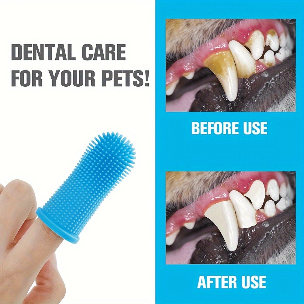 FurReal Love™ 360° Silicone Dog & Cat Toothbrush Set – Soft Finger Toothbrush for Gentle Pet Teeth Cleaning (2-Pack)