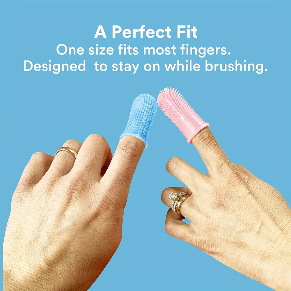 FurReal Love™ 360° Silicone Dog & Cat Toothbrush Set – Soft Finger Toothbrush for Gentle Pet Teeth Cleaning (2-Pack)
