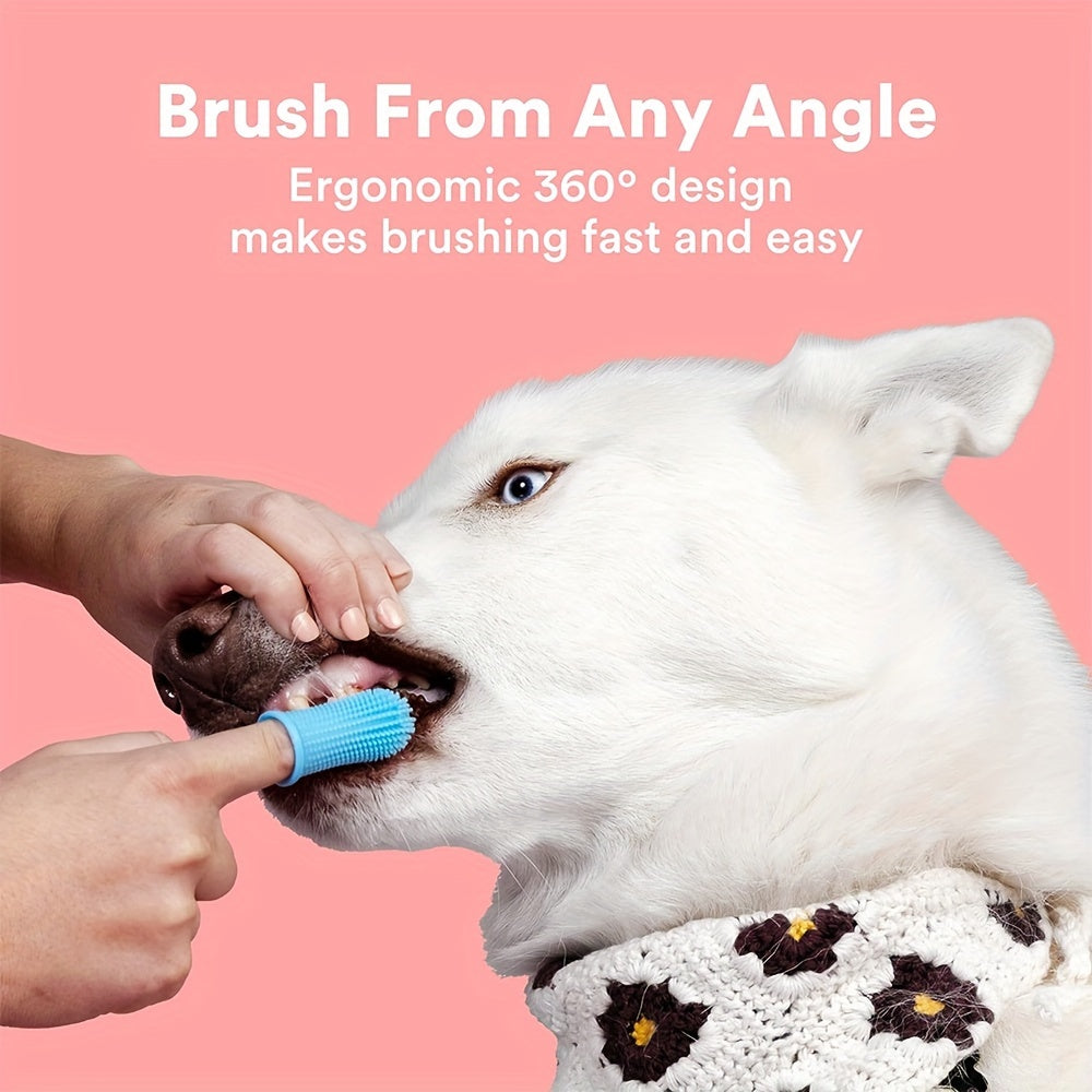 FurReal Love™ 360° Silicone Dog & Cat Toothbrush Set – Soft Finger Toothbrush for Gentle Pet Teeth Cleaning (2-Pack)